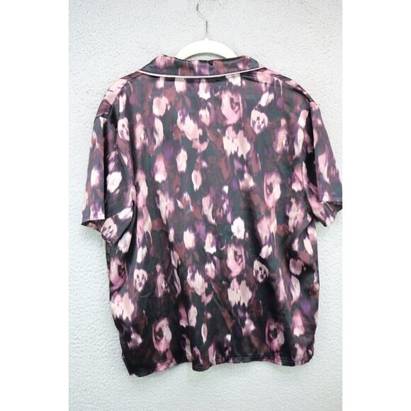 Jason Wu Short Sleeve Button-Up Satin Pajama Set-Medium-Drawstring-Pockets - Picture 16 of 16